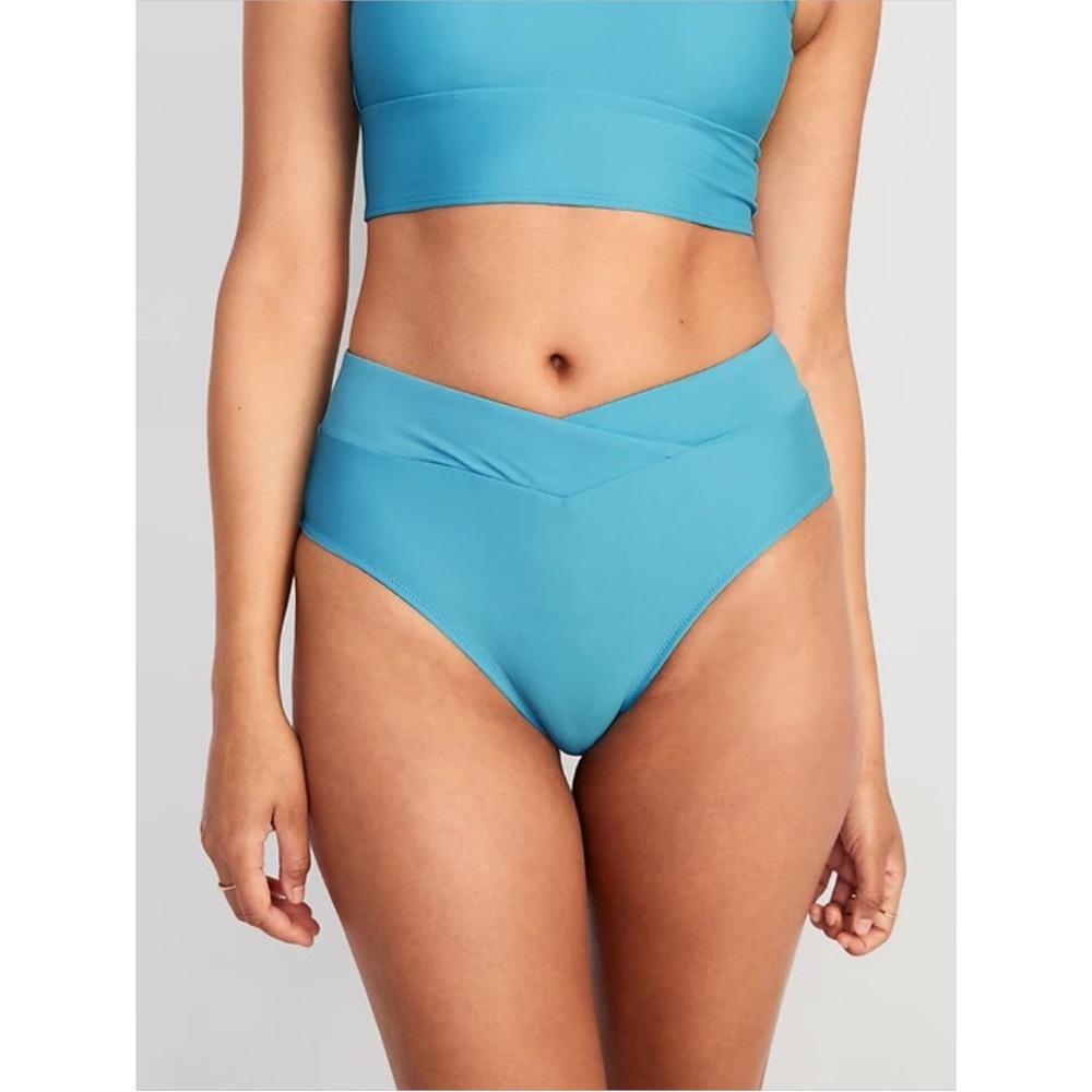 NWT Old Navy High-Waisted Cross-Front Bikini Swim Bottoms